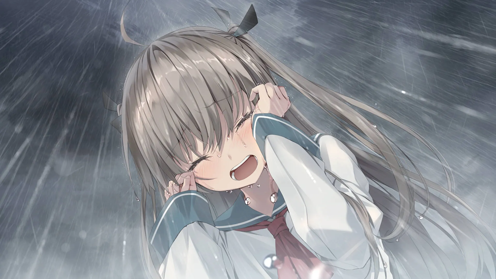 雨中哭泣